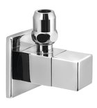 Photo: Corner valve with nut, square, 1/2"x 3/8", chrome