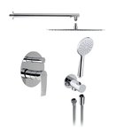 Photo: TREVIA Concealed Shower Set with a single lever Mixer Tap, 2 Outlets, Chrome