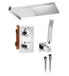 Photo: KIMURA Concealed Shower Set with Thermostatic Mixer Tap, box, 3 Outlets, Chrome