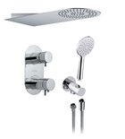 Photo: RHAPSODY Concealed Shower Set with Thermostatic Mixer Tap, 2 Outlets, Chrome