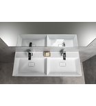 Photo: GODIVA dvojité umývadlo, liaty mramor, 119x44 cm, biela