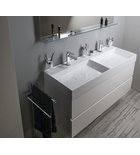 Photo: GODIVA Cultured Marble Double Washabsin 119x44cm, white