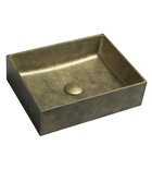 Photo: FORMIGO umywalka betonowa nablatowa z odpływem, 47,5x36,5cm, złoty