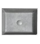 Photo: FORMIGO umywalka betonowa nablatowa, 47,5x36,5 cm, srebrny
