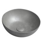 Photo: FORMIGO umywalka betonowa nablatowa z odpływem, Ø 39 cm, srebrny