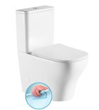 Photo: BELLO RIMLESS WC Close Coupled Toilet incl Slim Soft Close seat, S-trap/P-trap