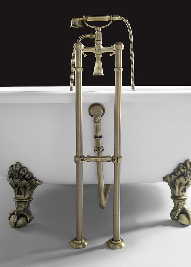 Sapho ANTEA připojení pro instalaci vanové baterie do podlahy (pár), bronz 9846