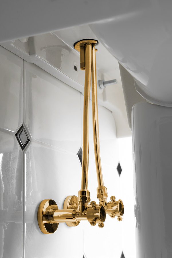Sapho Pevná připojovací trubka 10mm-M10x1, 30 cm, zlato TUB35