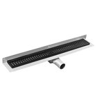 Photo: MANUS BLACK Drain Channel with Grate ONDA, to the wall, 1250x112x55 mm
