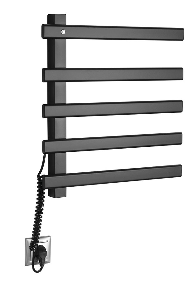 ELCOR  elektrický sušiak uterákov 480x520x50 mm, 85 W, čierna mat