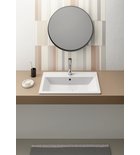 Photo: KUBE X ceramic washbasin 70x46cm, recessed, white ExtraGlaze