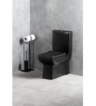 Photo: LARA kompakt WC, odpływ poziomy/pionowy, czarny mat