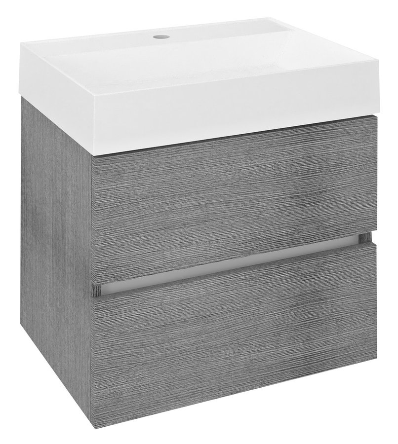 ODETTA umyvadlová skříňka 57x50x43,5cm, dub stříbrný DT060-1111