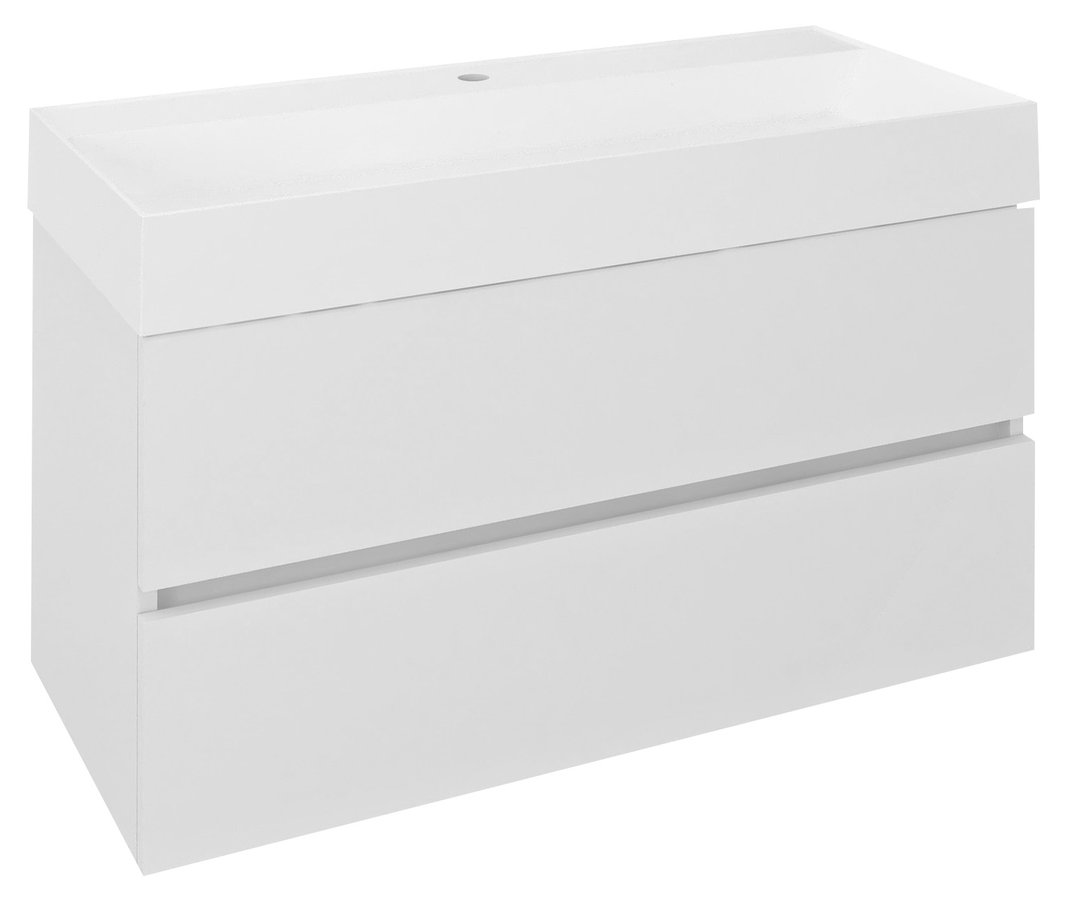 ODETTA umyvadlová skříňka 95x50x43,5cm, bílá lesk DT100-3030