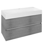 Photo: ODETTA umyvadlová skříňka 95x50x43,5cm, dub stříbrný