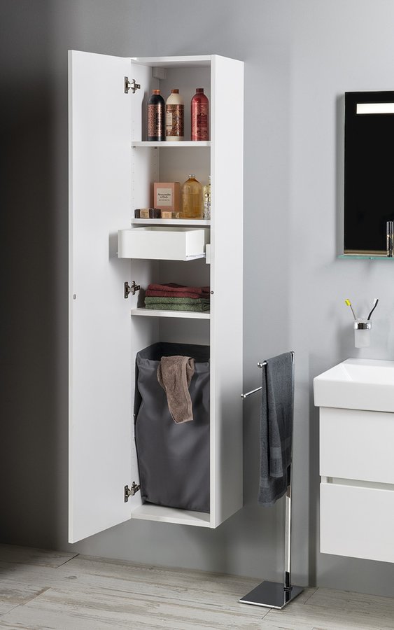 Sapho ESPACE skříňka 35x172x32cm, 1x dvířka, levá/pravá, bílá lesk ESC330-3030