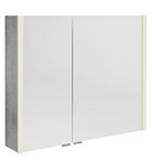 Photo: ALIX Mirror cabinet with LED lighting 86x70x17,5cm, silver oak