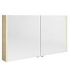 Photo: ALIX Mirror cabinet with LED lighting, 2x doors, 126x70x17,5cm, Elm Bardini