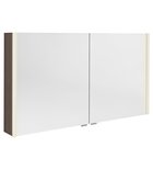 Photo: ALIX Mirror cabinet with LED lighting, 2x doors, 126x70x17,5cm, Pine Rustic
