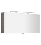 Photo: CLOE mirror cabinet incl. LED light, 120x50x18cm, silver oak