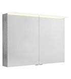 Photo: LINEX mirror cabinet incl. LED light, 100x70x15cm, silver oak