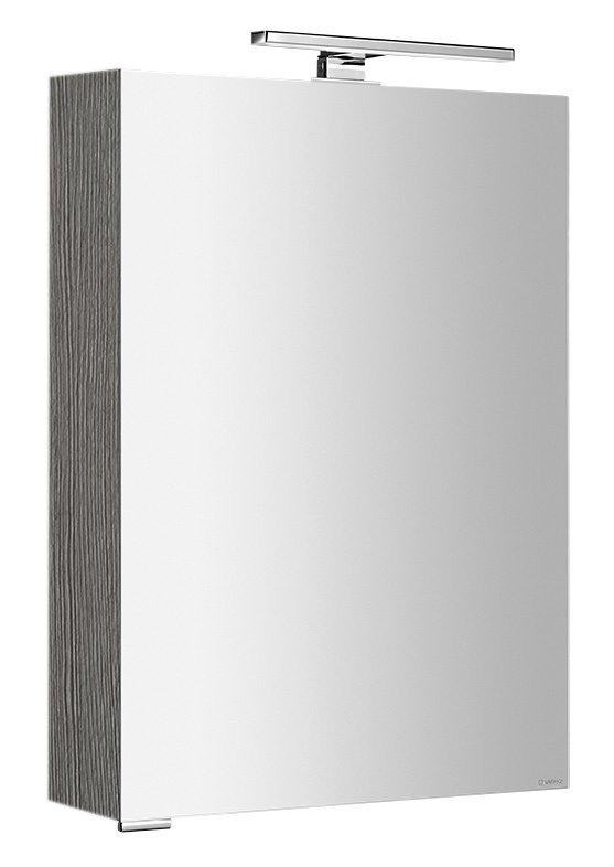 MIRRÓ galerka s LED osvětlením, 50x70x16cm, levá/pravá, dub stříbrný MC050-0011