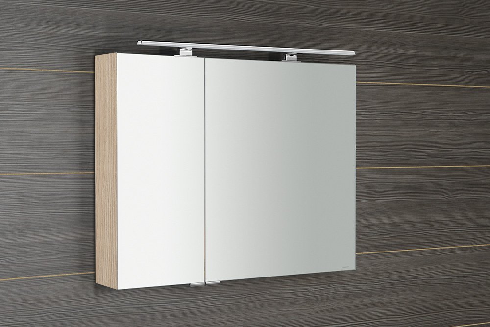 Sapho MIRRÓ galerka s LED osvětlením, 90x70x16cm, jilm bardini MC090-0013