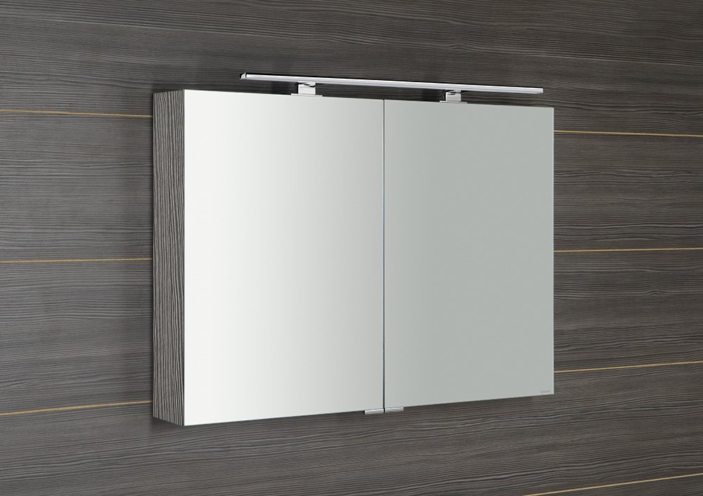 Sapho MIRRÓ galerka s LED osvětlením, 100x70x16cm, dub stříbrný MC100-0011