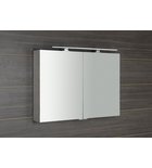 Photo: MIRRÓ mirror cabinet incl. LED light, 100x70x16cm, silver oak