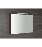 Photo: MIRRÓ mirror cabinet incl. LED light, 100x70x16cm, Pine Rustic