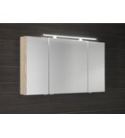 Photo: MIRRÓ mirror cabinet incl. LED light, 3x doors, 120x70x16cm, Elm Bardini