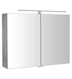 Photo: RIWA mirror cabinet incl. LED light, 81x70x17cm, silver oak