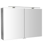 Photo: RIWA mirror cabinet incl. LED light, 101x70x17cm, silver oak