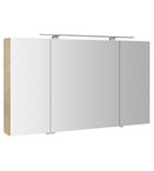 Photo: RIWA mirror cabinet incl. LED light, 3x doors, 121x70x17cm, Elm Bardini