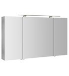 Photo: RIWA mirror cabinet incl. LED light, 3x doors, 121x70x17cm, silver oak