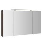 Photo: RIWA mirror cabinet incl. LED light, 3x doors, 121x70x17cm, Pine Rustic