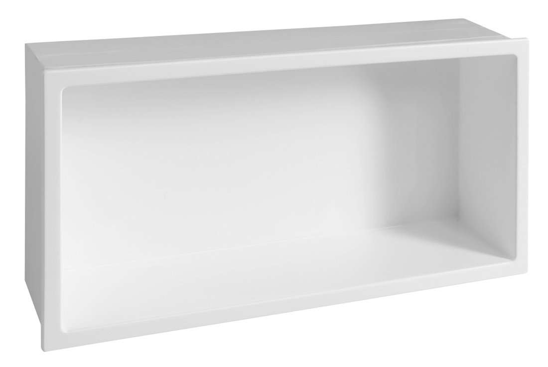Polysan INSERTA zapuštěná police do obkladu, 510x270mm, litý mramor, bílá 1301-53
