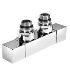 Photo: CUBE TWIN připojovací sada ventilů pro středové připojení, chrom
