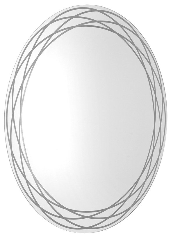 RINGO kulaté LED podsvícené zrcadlo se vzorem, průměr 80cm