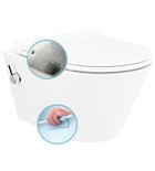 Photo: AVVA CLEANWASH wall-hung toilet pan, integrated mixer and bidet shower, Rimless, 35,5x53cm, white