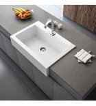 Photo: ARYA ceramic sink with tap hole 66x62cm, white