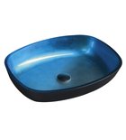 Photo: KVAORE sklenené umývadlo na dosku 54x39,5 cm, modrá