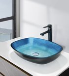 Photo: KVAORE sklenené umývadlo na dosku 54x39,5 cm, modrá