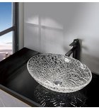 Photo: PURUS gravírované sklenené umývadlo na dosku 50x36 cm, číre sklo