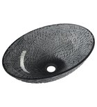 Photo: PURUS sklenené gravírované umývadlo 50x36 cm, čierna