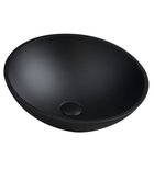 Photo: TELICA glass washbasin for countertop Ø 42cm, black matt