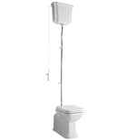 Photo: WALDORF misa WC ze zbiornikiem, odpływ poziomy/pionowy, biały-chrom