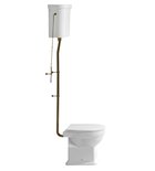 Photo: CLASSIC Toilet Bowl with Water Tank, P-Trap, white-bronze