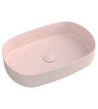 Photo: INFINITY OVAL Countertop washbasin, 55x36 cm, matt pink Salmon