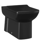 Photo: LARA WC mísa pro kombi, spodní/zadní odpad, 35x64cm, černá mat
